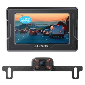 lot 17716 image: FEISIKE Backup Camera Kit 1080P Night Vision 4.3 Inch Monitor