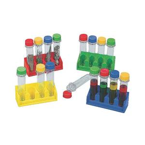 lot 17729 image: Fun Express Kids Test Tubes with Stand Science Kit - 16 Pieces