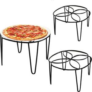 lot 17746 image: Covzoe Metal Pizza Stand Holder Set of 3, 8, 9, 10 Inch