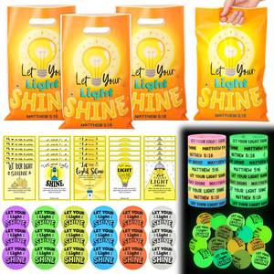 lot 17748 image: Kenning 200 Pcs Let Your Light Shine Religious Party Favor Gift Set