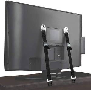 lot 18020 image: BOOTWO Metal Anti Tip Furniture Straps Adjustable Pack of 2