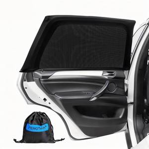 lot 18029 image: PEMOTech Car Side Window Sun Shades 2 Pack Black 27.2 x 39.8 Inch
