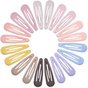 lot 18042 image: Cptots Metal Snap Hair Clips Barrettes 20 Pcs 1.97 Inch Matte Multi-Colored