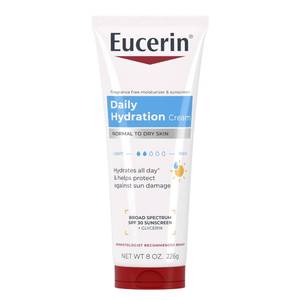 lot 18044 image: Eucerin Daily Hydration Body Cream With Sunscreen SPF 30, 8 Oz