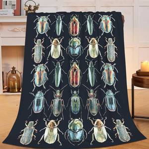 lot 18048 image: Yowecso Beetle Insect Flannel Fleece Throw Blanket 50 x 40 Inches
