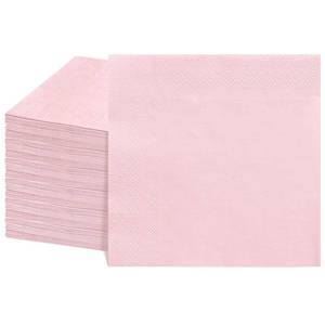 lot 18050 image: NatNarr Pink Disposable Cocktail Napkins 120 Pack 5 Inch