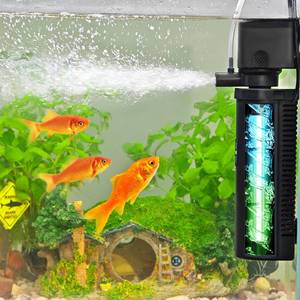 lot 18058 image: COOSPIDER Aquarium Filter 200GPH 5W UV Light 30-100 Gallon