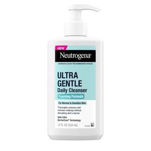 lot 18077 image: Neutrogena Ultra Gentle Foaming Facial Cleanser, Fragrance-Free, 12 fl oz