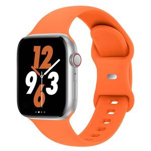 lot 18112 image: Silicone Sport Band for Apple Watch 38-49mm Series 1-11, Orange
