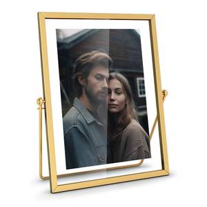 lot 18468 image: ANDUTEES Gold Metal Picture Frame 4x6 Floating
