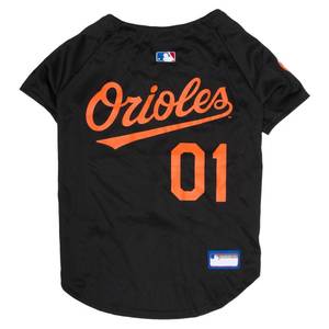 lot 18110 image: Pets First MLB Baltimore Orioles Pet Jersey for Dogs & Cats, Size Small