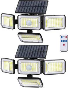 lot 19902 image: YSEAGA Solar Flood Lights Outdoor 288 LED Motion Sensor 4 Head 1 Pack (1 Only)