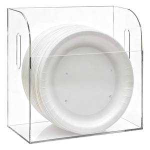 lot 19903 image: ZAVOOS Acrylic Paper Plate Dispenser 11 Inch For Round and Square Plates
