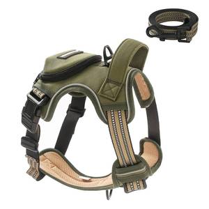 lot 19909 image: Bumbin No Pull Dog Harness Medium Adjustable Reflective Green