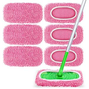 lot 20297 image: NXPPYY Reusable Mop Pads 4 Pack Pink Compatible With Swiffer Sweeper (4 Only)