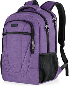 lot 20338 image: BIKROD Extra Large School Backpack Fits 17 Inch Laptop Water Resistant Purple