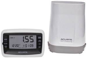 lot 20345 image: AcuRite Wireless Digital Rain Gauge Self-Emptying Collector 00899