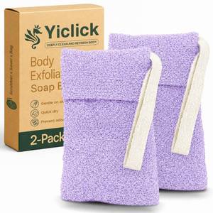 lot 20356 image: Yiclick Mesh Soap Saver Bag Exfoliating Bar Soap Pouch 2 Pack