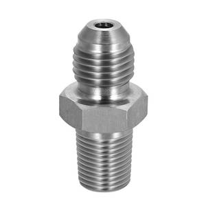 lot 20396 image: Evil Energy Male Flare Pipe Fitting Adapter 4AN to 18 NPT Stainless Steel
