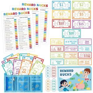lot 20398 image: Reward Bucks Behavior Chart Kit for Kids 1354P Play Money