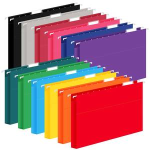 lot 20400 image: WEMEMORN Hanging File Folders, Letter Size, 15-Cut Tabs, 12 Pack