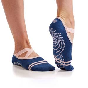 lot 20404 image: Gaiam Grippy Non-Slip Yoga Socks, Barre & Pilates, Indigo