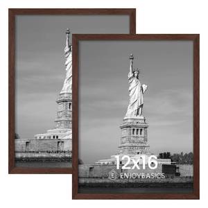 lot 1217 image: ENJOYBASICS Picture Frame 12x16 Brown Wall Gallery Frames Set of 2