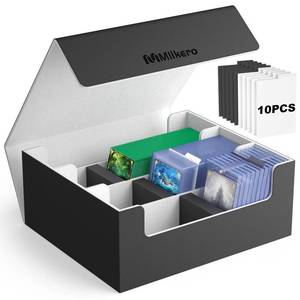 lot 1225 image: Mlikero Trading Card Deck Box Case, Holds 1800 Sleeved Cards, Magnetic Closure