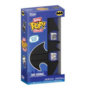 lot 1230 image: Funko Bitty POP Display Bat-Signal Batman and Joker Holds 18