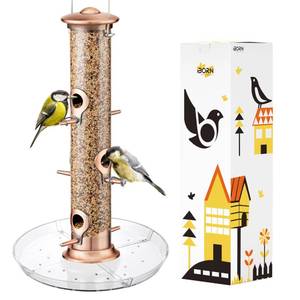 lot 1235 image: iBorn Bird Feeder Seed Catcher Copper 8 Inch 1.3 LB