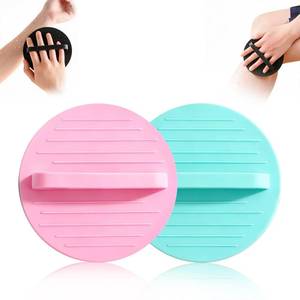 lot 2144 image: DogSnow Soft Rubber Shower Scrubber Glove 2 Pcs Pink and Green