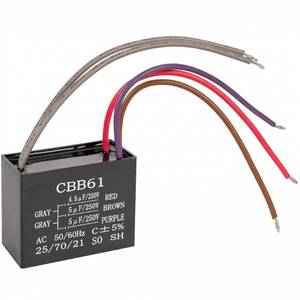 lot 2145 image: BlueStars Ceiling Fan Capacitor 4.555uF 5-Wire 250V CBB61