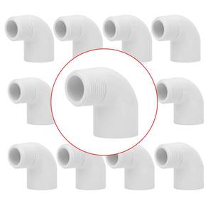 lot 2172 image: PVC 90 Degree Elbow 34 Slip x Male Thread SCH40 12 Pack
