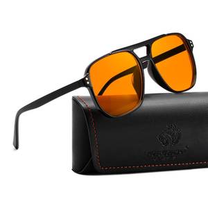 lot 2178 image: FEISEDY Amber Blue Light Glasses Computer Gaming Sleep G2835 Black