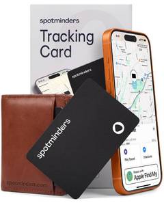 lot 2221 image: Spotminders Wallet Tracker Card Apple Find My IP68 Waterproof Rechargeable