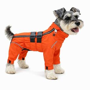 lot 2264 image: Lovelonglong Waterproof Dog Raincoat 4-Leg Full Body with Reflective Strips