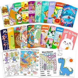 lot 2269 image: Elfew 20 Pack Kids Activity Books Ages 4-8, 8-12 7.1 x 5.1 Inches