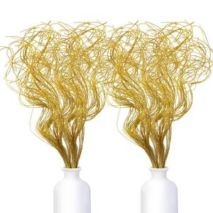 lot 2275 image: 80 Pieces Gold Curly Ting Ting Christmas Branches Glitter