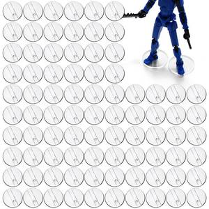 lot 2290 image: WinnerWhy 100 Pcs Clear Round Action Figure Stand for 6 Inch Figures