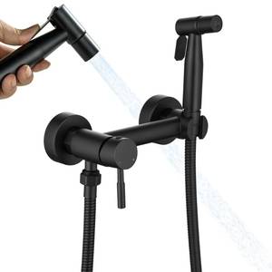 lot 5610 image: SUBEIXI Handheld Bidet Sprayer Hot and Cold Water Matte Black Stainless Steel