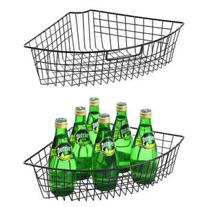 lot 5622 image: Leeden Lazy Susan Wire Can Organizer 24 Inch 14 Wedge 2 Pack