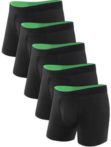 lot 5628 image: TIICHOO Mens Washable Incontinence Underwear 5 Pack XL Black