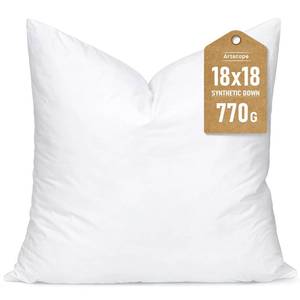 lot 5636 image: Artscope Down Alternative Pillow Insert 18x18 Inch White