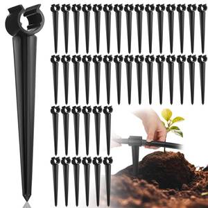 lot 5637 image: Quzzil 50 Pcs Irrigation Support Stakes Garden Hose Holder 12 Inch