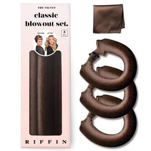 lot 5656 image: RIFFIN Heatless Velvet Overnight Flexi Curling Rods 3 Set 1.18 Inch
