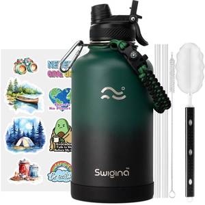 lot 5659 image: Swigina Insulated Water Bottle 64 oz with Silicone Boot