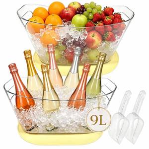 lot 5663 image: SRRUI Ice Bucket with Anti-Condensation Pad and Ice Scoop 2 Pc Set