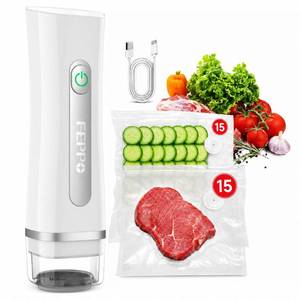 lot 5693 image: FEPPO Vacuum Sealer for Food with 30 Reusable Bags