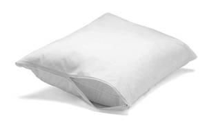 lot 6150 image: Pillowtex Feather & Down-Proof Pillow Protector, 100% Cotton, Standard