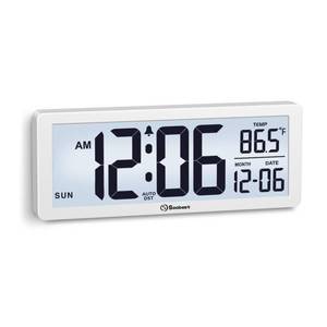 lot 6172 image: Soobest 8.5 Inch Digital Wall Clock Battery Operated Temperature Date Display